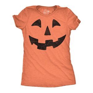 Womens Funny T Shirts Giant Jack O Lantern Face Sarcastic Halloween Graphic